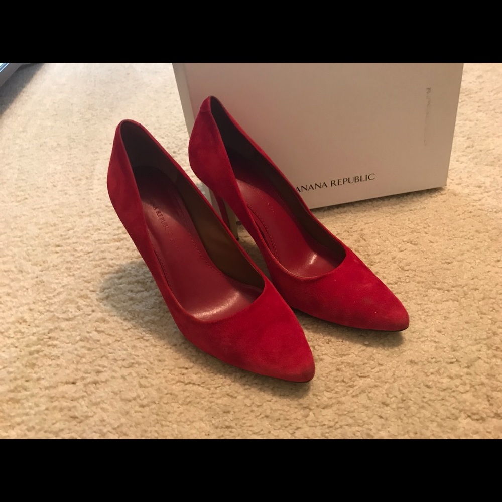 Banana Republic Red suede shoes